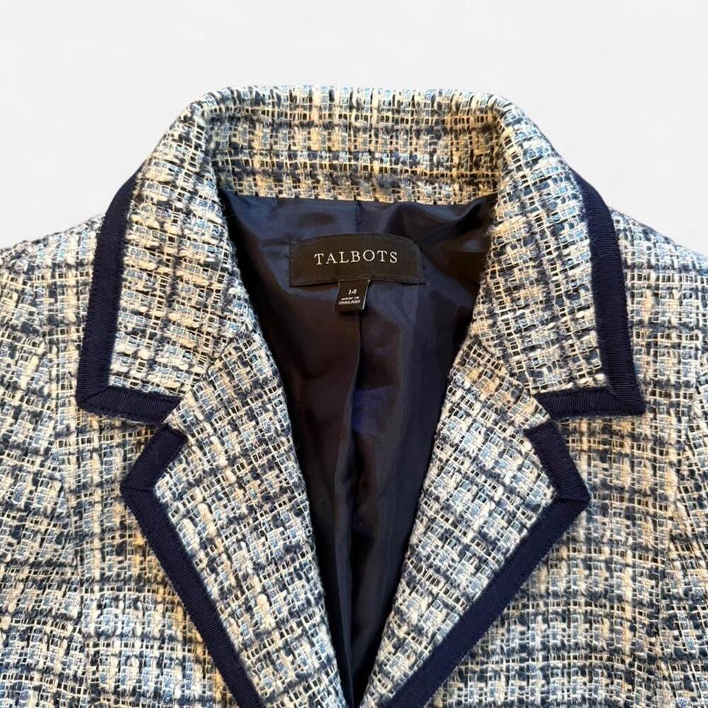 Talbots blue white tweed - Picture 3 of 3